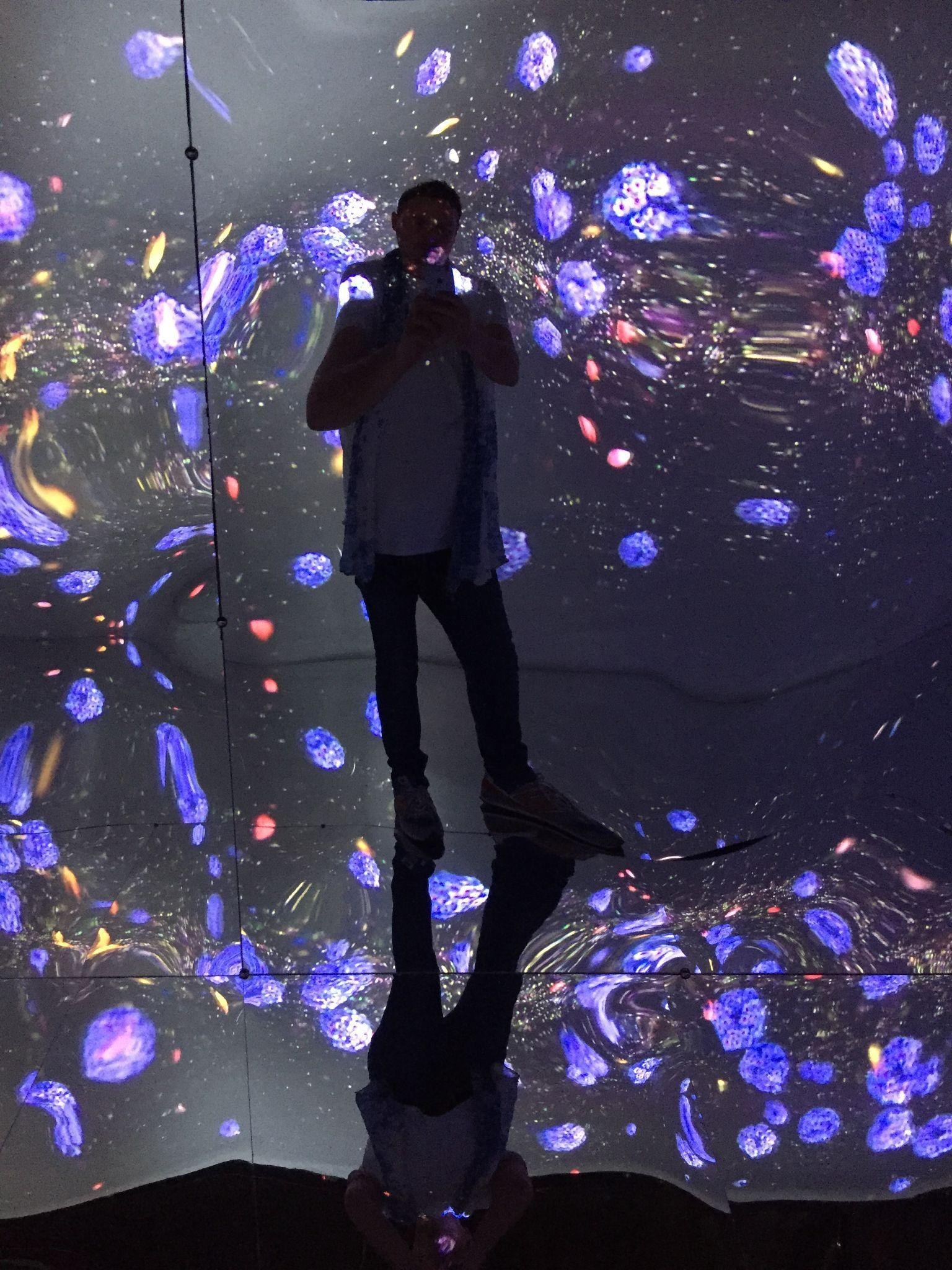 Visitor inside the House of Fragrance