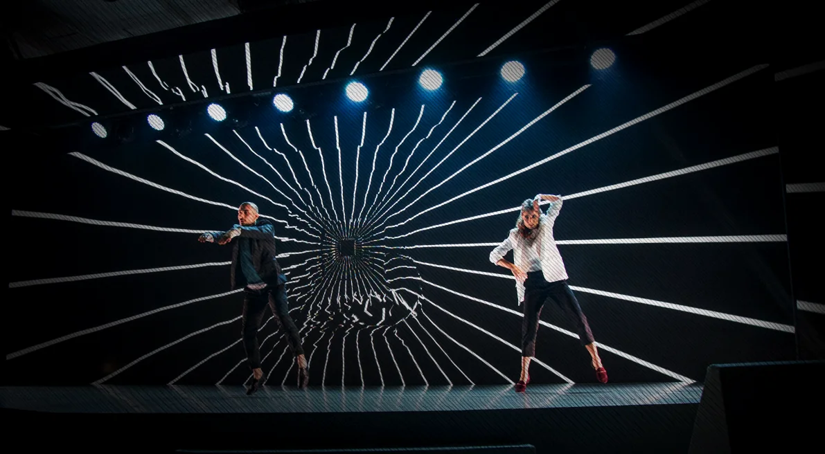 Performers on an immersive digital stage