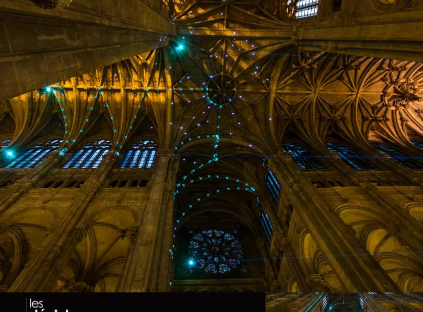 Shooting Thoughts installation inside the cathedral